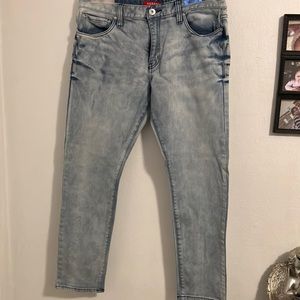 Guess stone wash jeans for men size 36x30 mid rise skinny